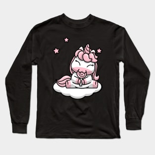 Cute Hungry Baby Unicorn Long Sleeve T-Shirt